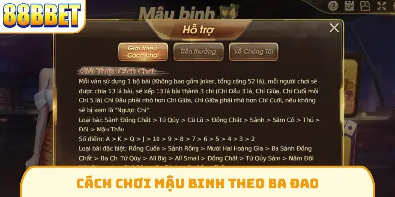Cách chơi mậu binh theo ba đao