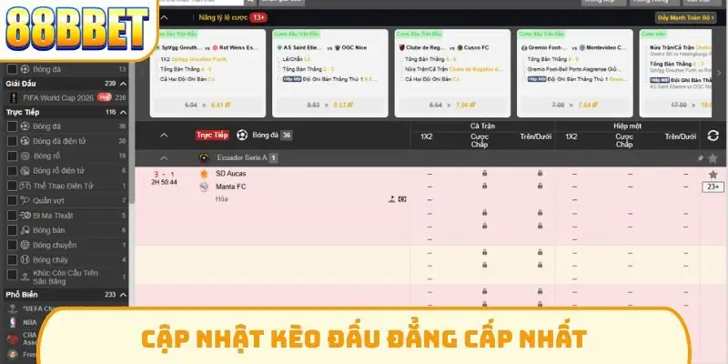 Cập nhật kèo đấu đẳng cấp nhất