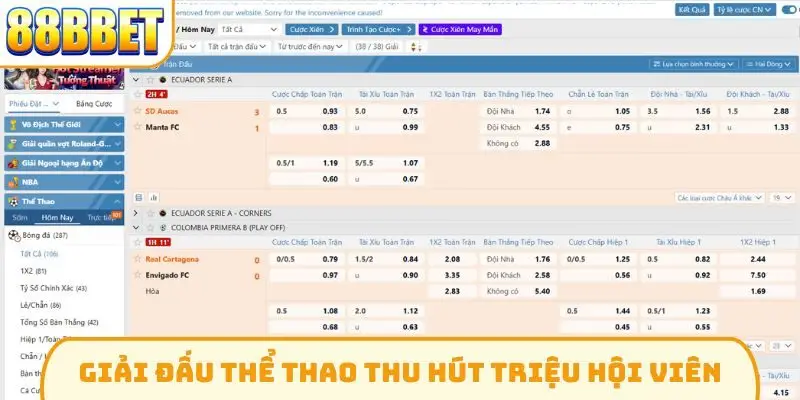Giải đấu thể thao thu hút triệu hội viên