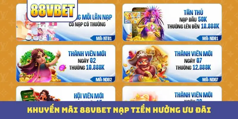 khuyen mai 88vbet nap tien huong uu dai Khuyến mãi 88VBET nạp tiền hưởng ưu đãi